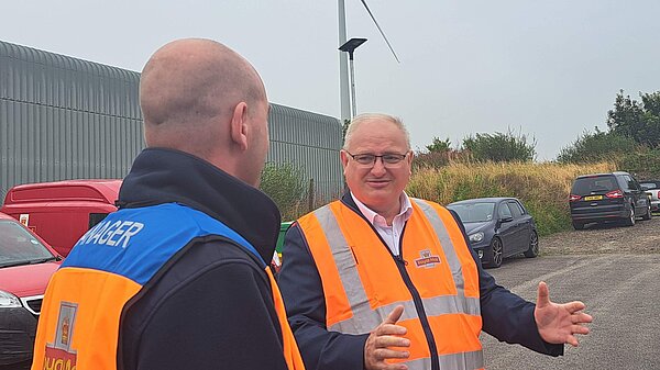 Ian Roome MP at an Industrial Estate